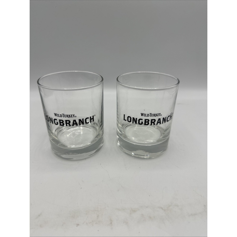 Wild Turkey Long branch  Bourbon Whiskey Glasses Set Of 2